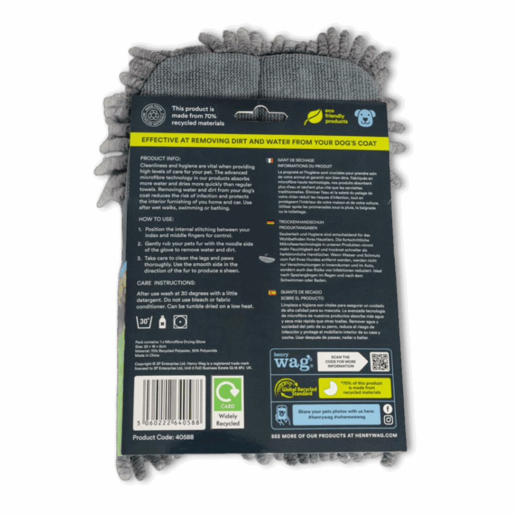 Microfibre Drying Glove – Ultra-Absorbent, Quick-Dry Dog Grooming Mitt — photo 2